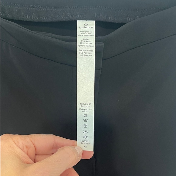 NWT Lululemon “On the Move Pants” women’s black pants. Size 4/XS - Picture 5 of 5